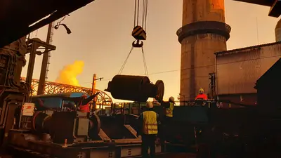 Dopravníkový pás v provozu huti, Liberty Ostrava